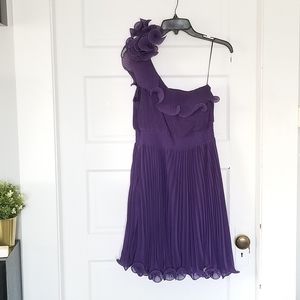 Purple one shoulder dress